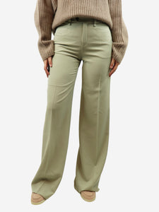 Chloe Light sage wool trousers - size UK 8