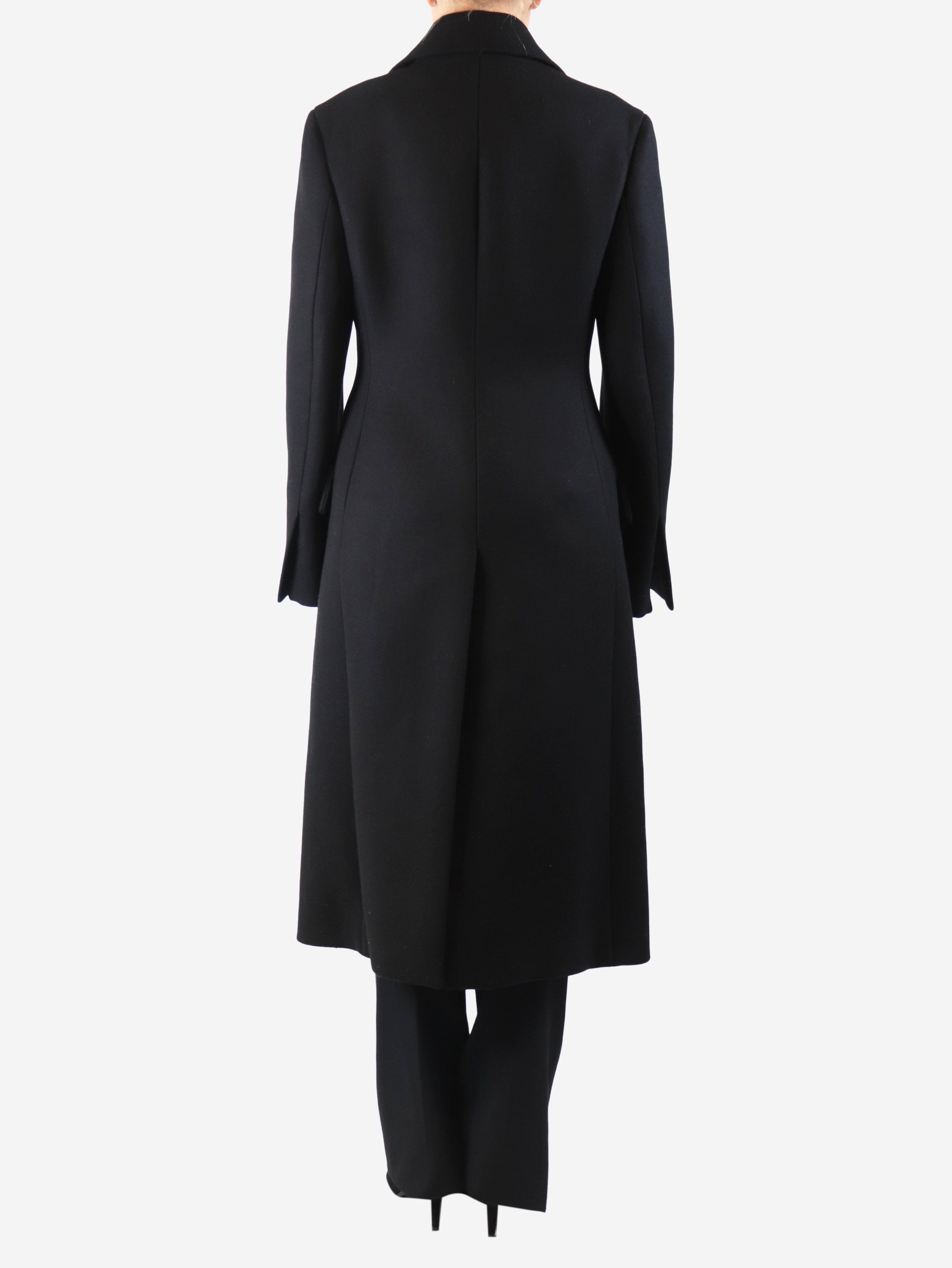 Black wool coat - size UK 12 Coats & Jackets Prada 