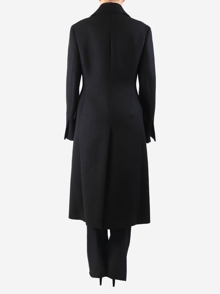 Black wool coat - size UK 12 alternate image