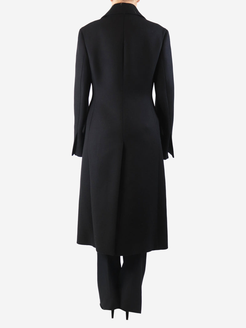 Black wool coat - size UK 12 Coats & Jackets Prada 