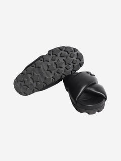 Black leather padded slide - size EU 35 Shoes Miu Miu 