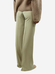 Chloe Light sage wool trousers - size UK 8