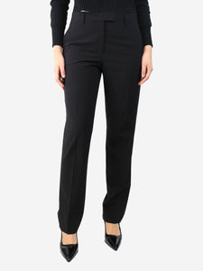 Jil Sander Black wool straight-leg tailored trousers - size UK 12