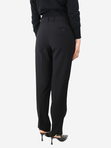 Jil Sander Black wool straight-leg tailored trousers - size UK 12