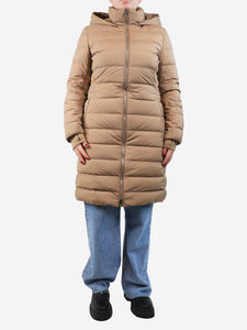 Burberry Beige hooded puffer coat - size L