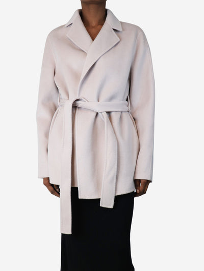 Dusty pink belted wool and cashmere-blend coat - size UK 6 Coats & Jackets Joseph 