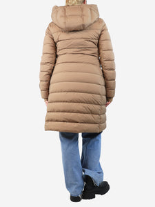 Burberry Beige hooded puffer coat - size L