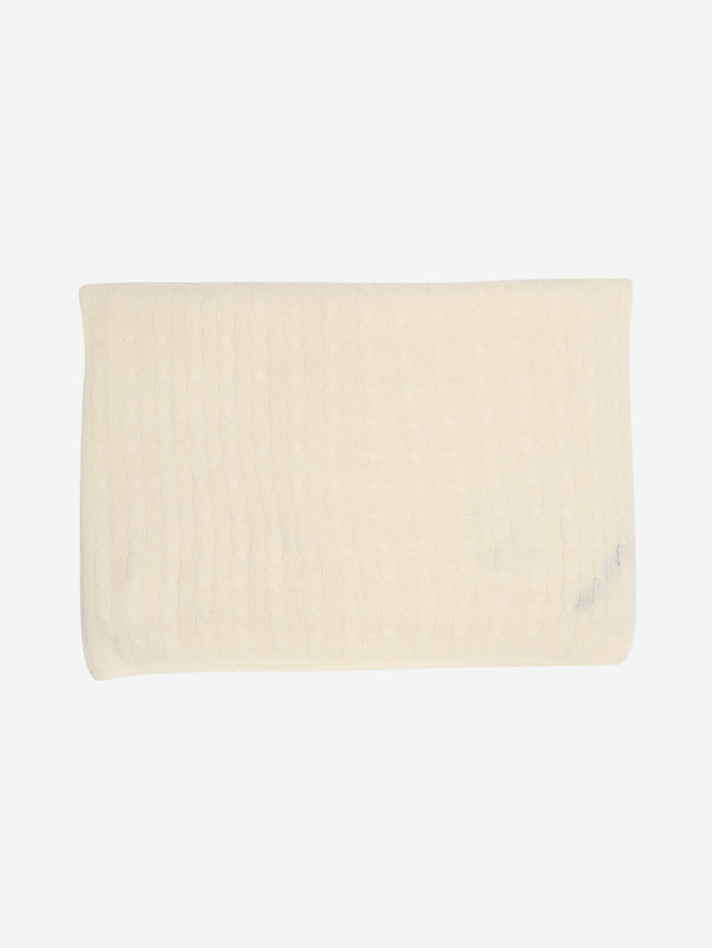 Cream cashmere scarf and eye-mask travel set Scarves Ralph Lauren 