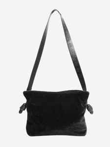 Loewe Black velvet Flamenco bag