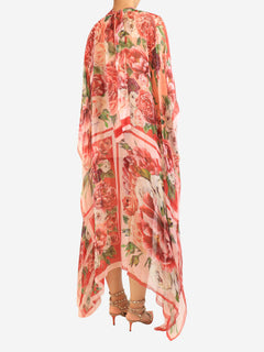 Pink floral beach cover-up - size UK 14 Beachwear Dolce & Gabbana 