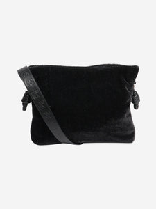 Loewe Black velvet Flamenco bag