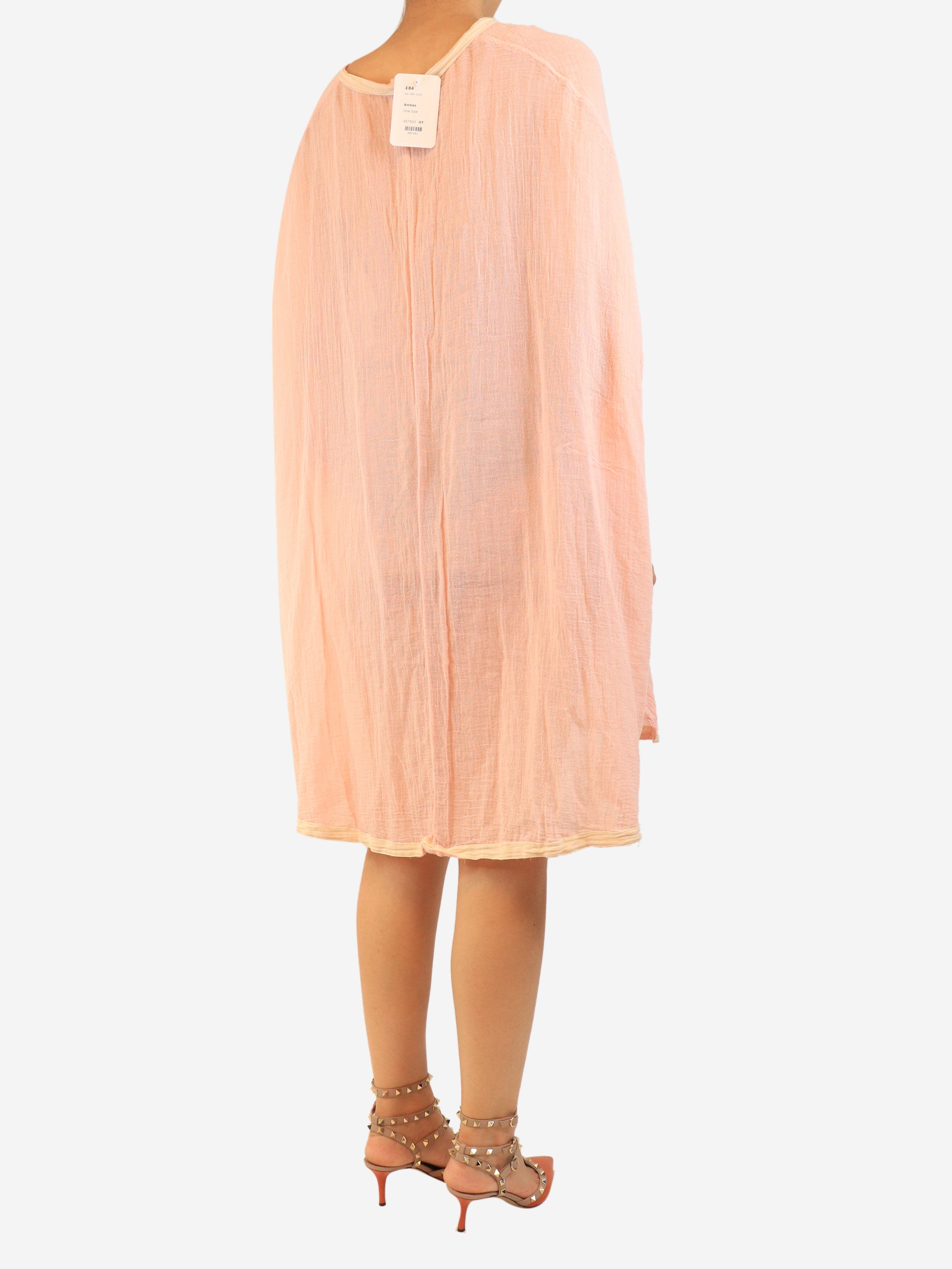 Pink short kaftan - One Size