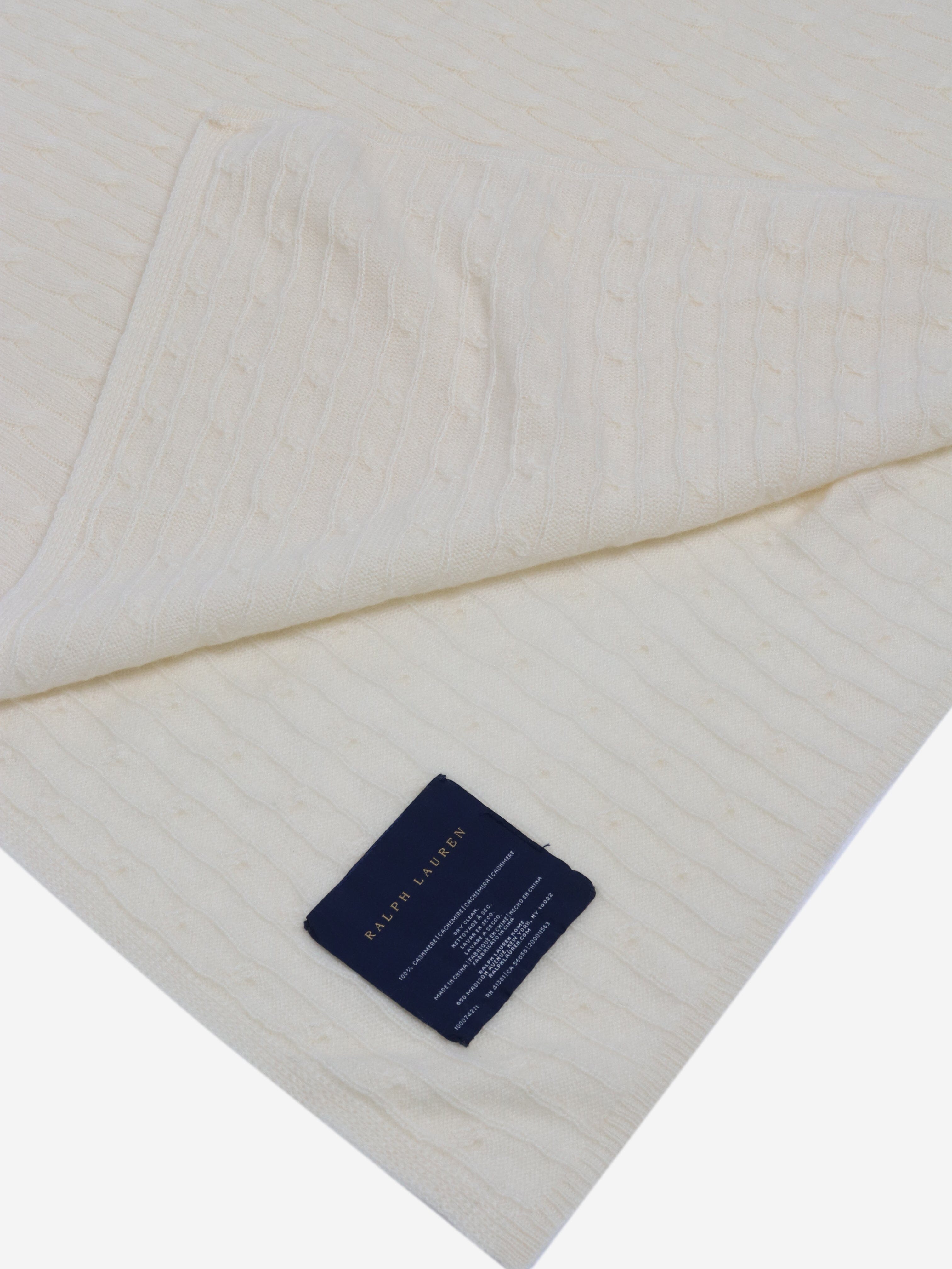 Cream cashmere scarf and eye-mask travel set Scarves Ralph Lauren 