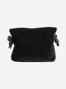 Loewe Black velvet Flamenco bag