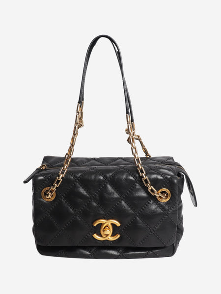 Black 2011 lambskin retro chain Accordion flap bag alternate image