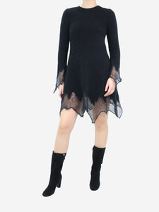 Chanel Black mohair-blend dress - size UK 8