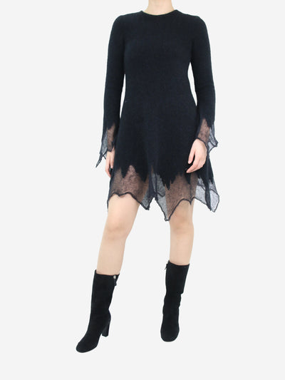 Black mohair-blend dress - size UK 8 Dresses Chanel 
