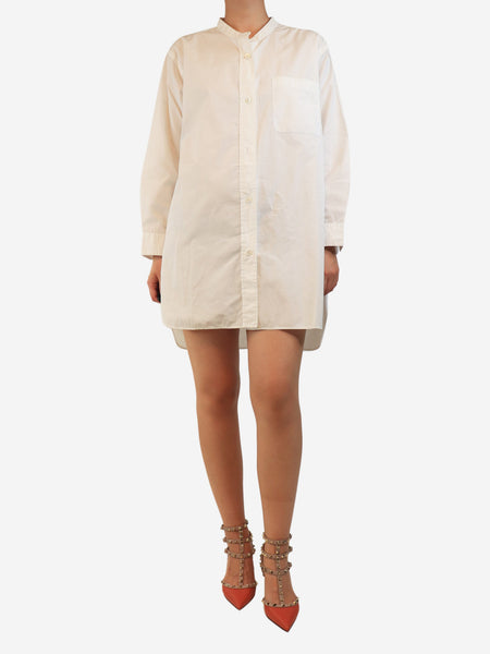 White cotton long shirt - size UK 12 product image