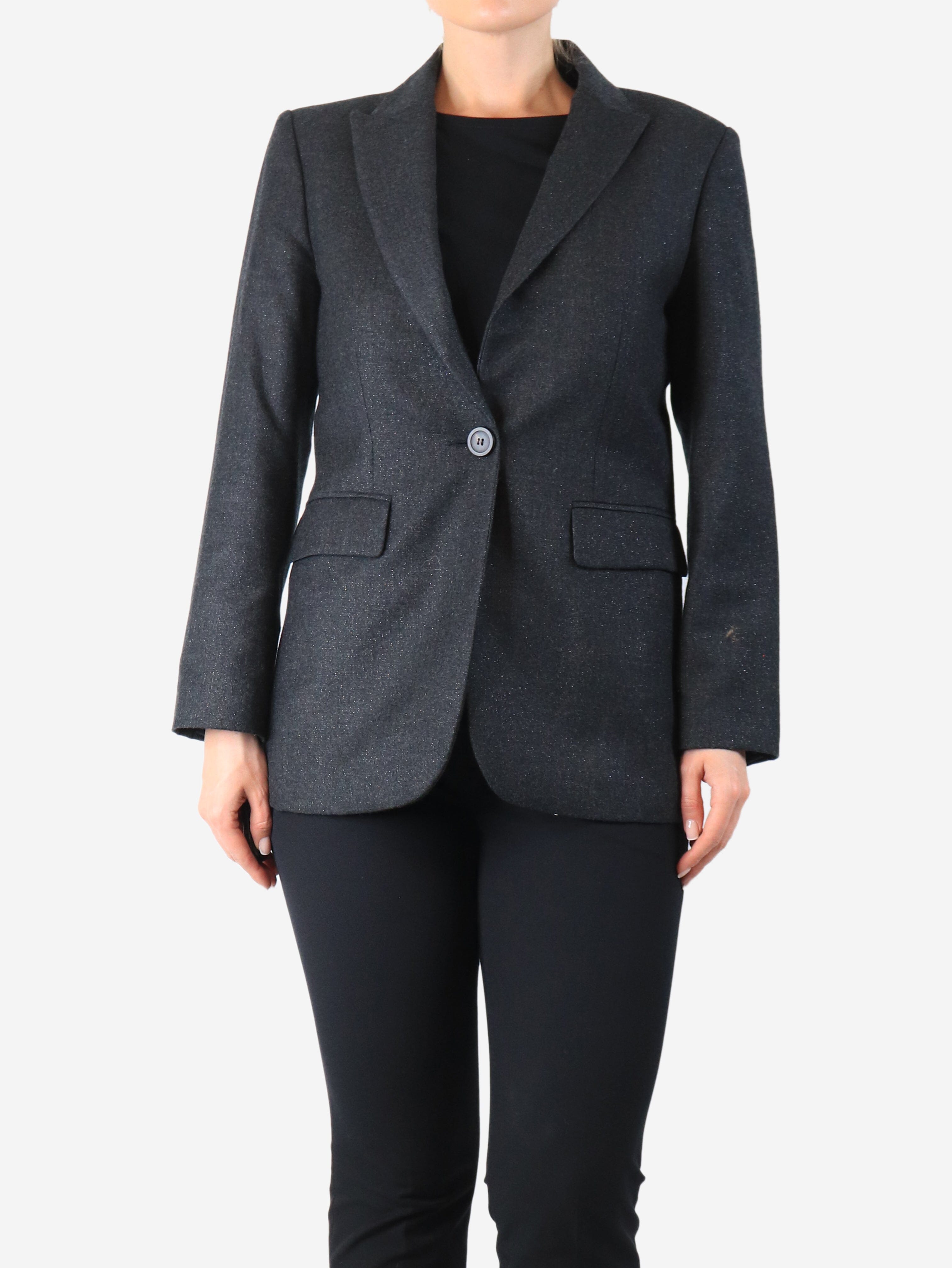 Dark grey sparkly wool jacket - size UK 10 Coats & Jackets Peserico 