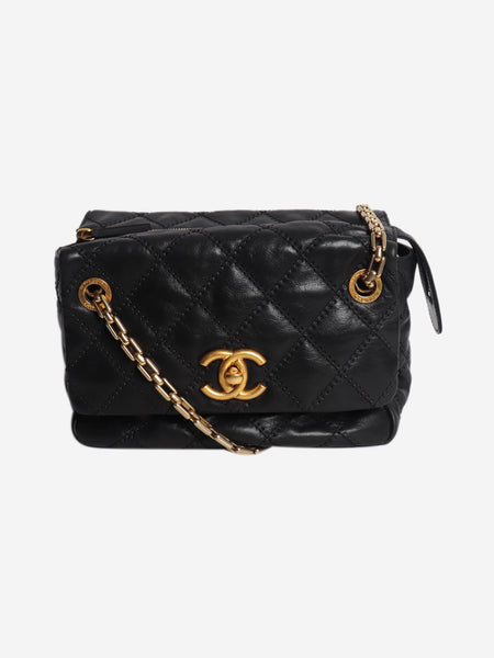 Black 2011 lambskin retro chain Accordion flap bag product image