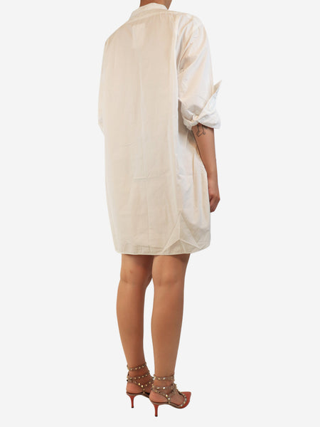 White cotton long shirt - size UK 12 alternate image