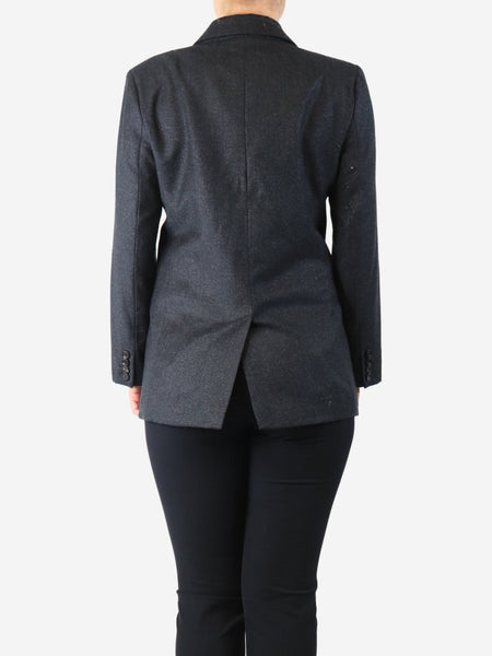 Dark grey sparkly wool jacket - size UK 10 alternate image