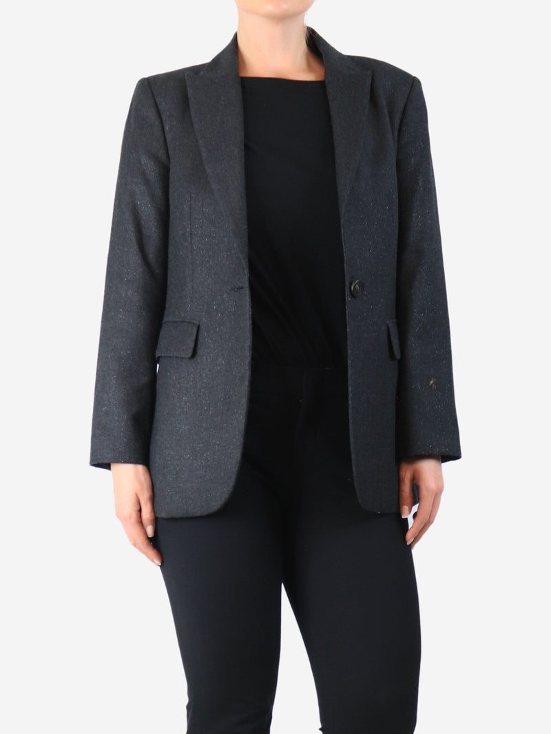 Dark grey sparkly wool jacket - size UK 10 Coats & Jackets Peserico 