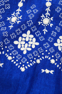 AODRESS Cobalt embroidered midi dress - size S