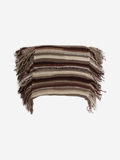 Brown fringed chunky scarf Scarves Chloe 