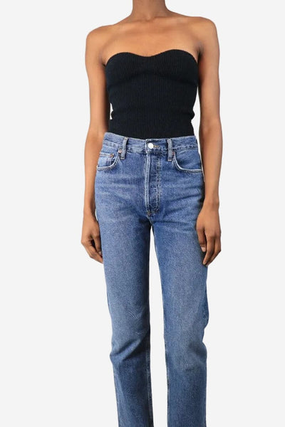 Black strapless top - size XS Tops Wardrobe NYC 