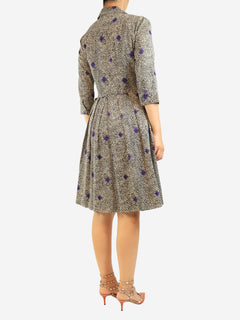Multicolour cotton printed dress - size UK 10