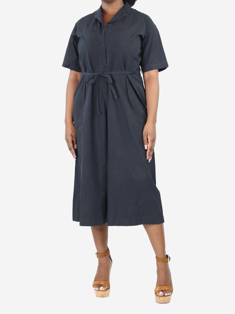 short sleeved wide leg jumpsuit