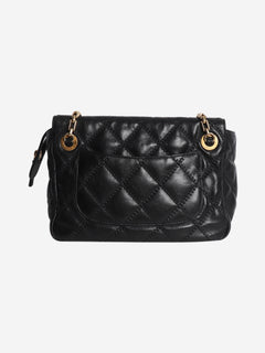 Black 2011 lambskin retro chain Accordion flap bag Shoulder bags Chanel 