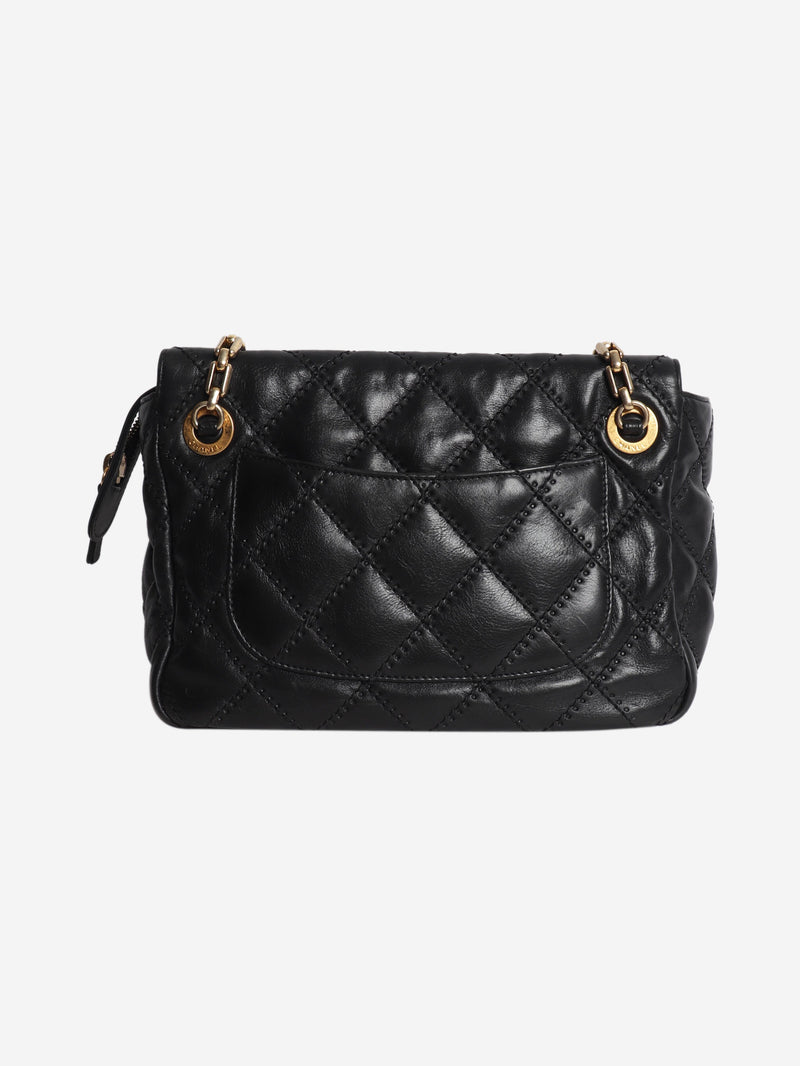Black 2011 lambskin retro chain Accordion flap bag Shoulder bags Chanel 