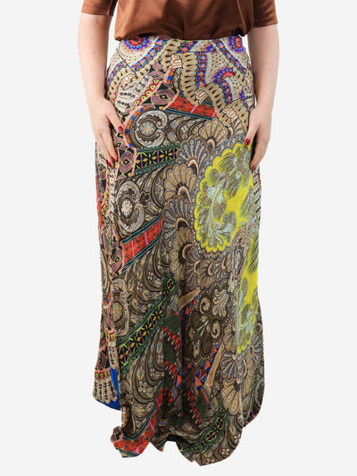 Multicolour printed maxi skirt - size UK 14 Skirts Etro 