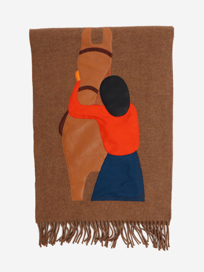 Brown cashmere hug scarf Scarves Hermes 