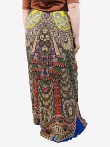 Etro Multicolour printed maxi skirt - size UK 14