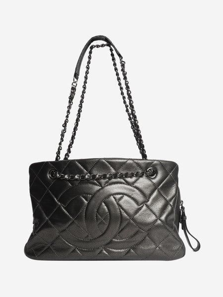 Pewter 2011 caviar-quilted GST tote bag alternate image