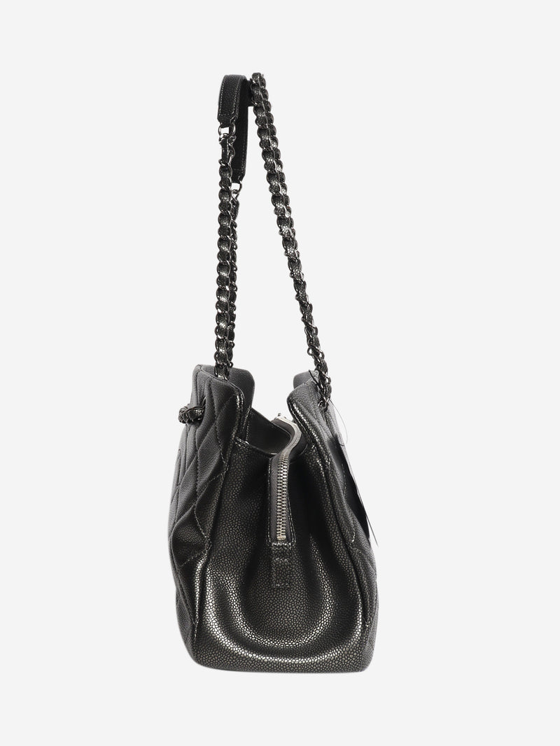 Pewter 2011 caviar-quilted GST tote bag Tote Bags Chanel 
