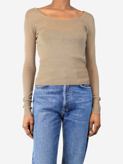 Brown thin knit top - size XXS Knitwear Joseph 