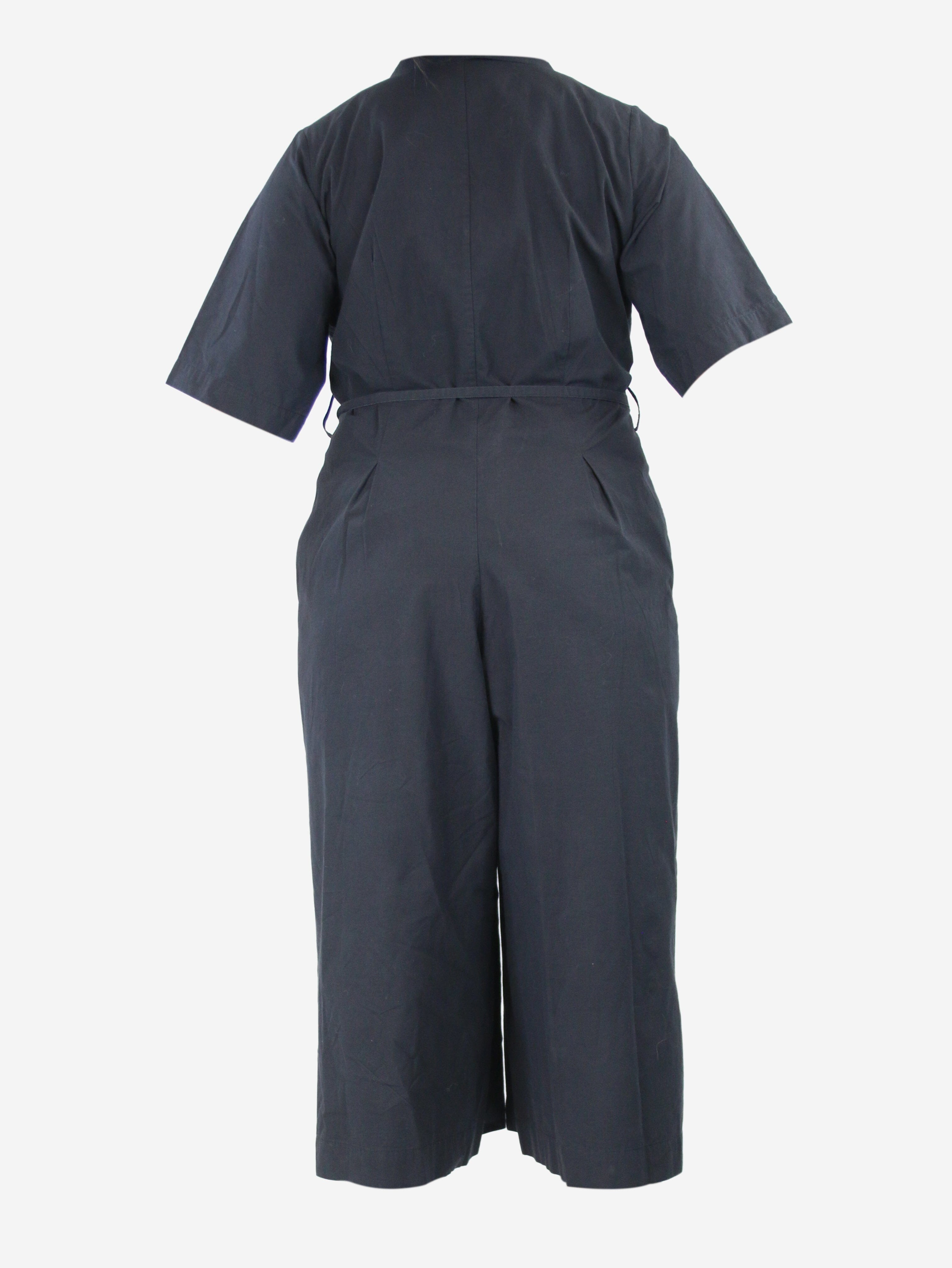 Black short-sleeved wide-leg jumpsuit - size L Jumpsuits Ecole De Curiosites 
