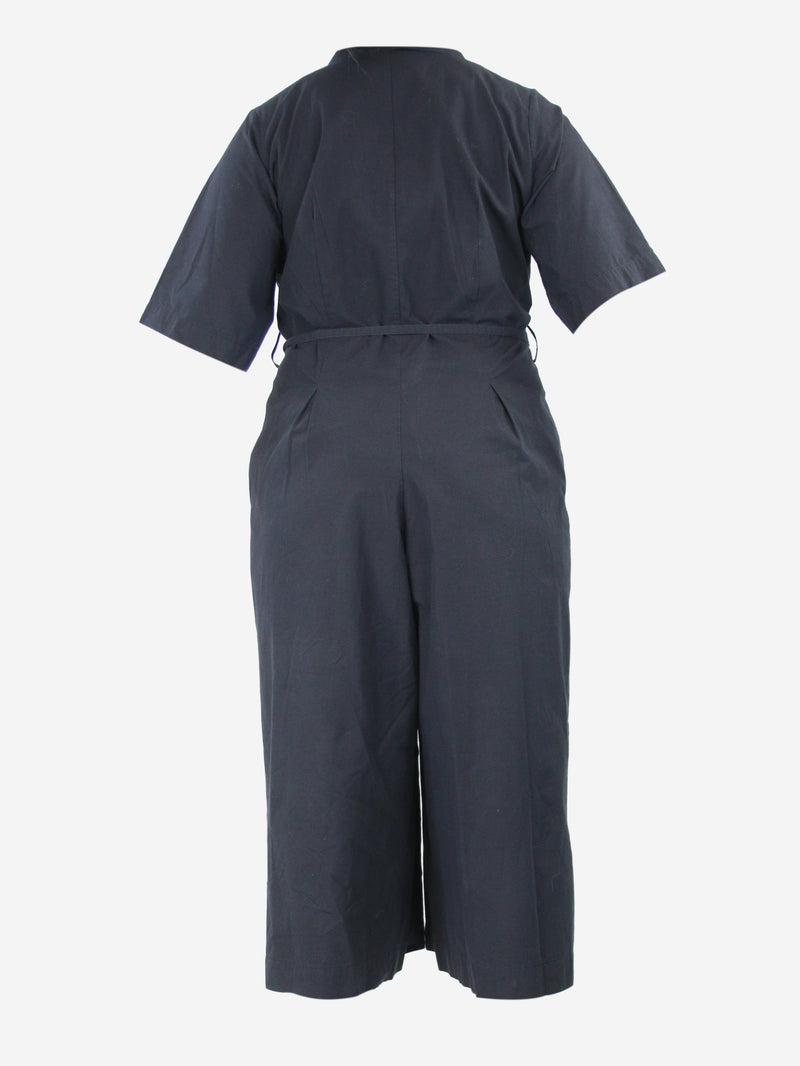 Black short-sleeved wide-leg jumpsuit - size L Jumpsuits Ecole De Curiosites 