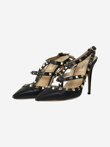 Valentino Black rockstud heels - size EU 39