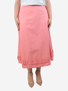 Molly Goddard Pink flare midi skirt - size UK 12