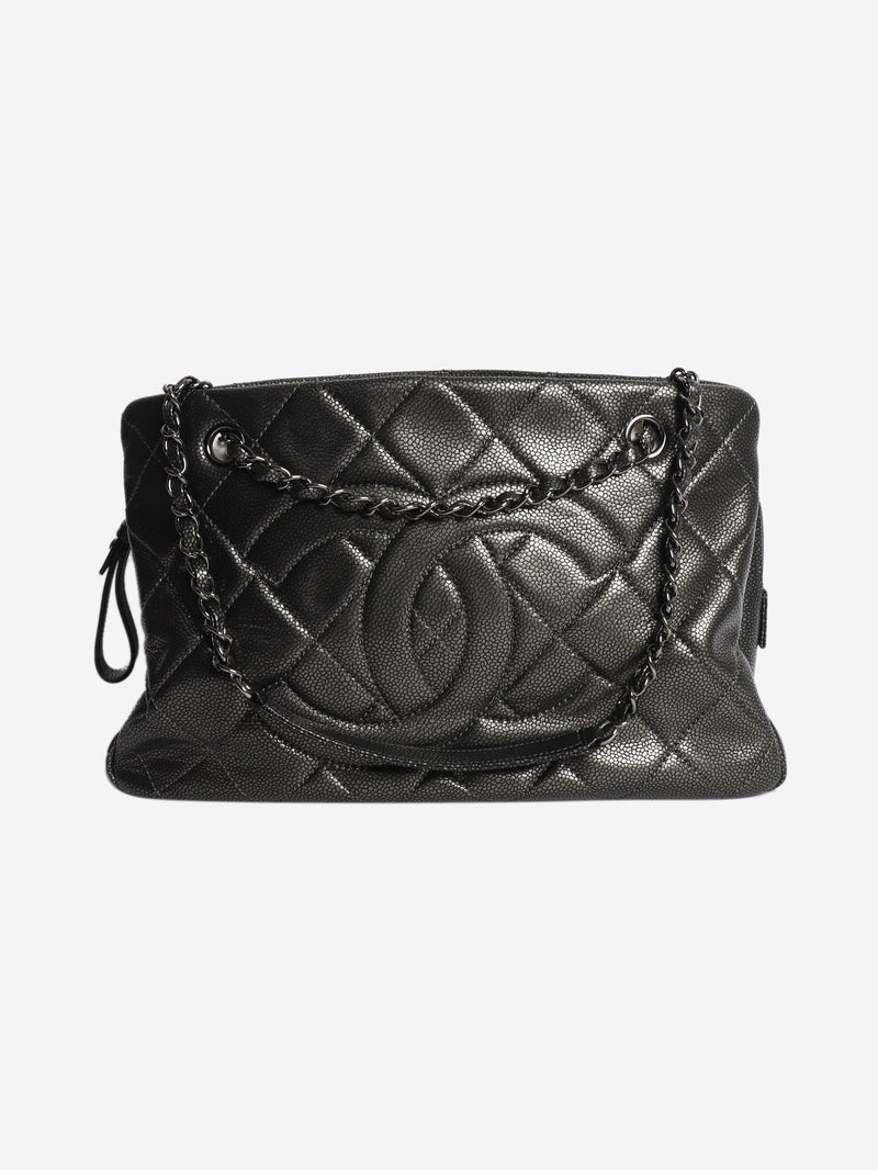 Pewter 2011 caviar-quilted GST tote bag Tote Bags Chanel 