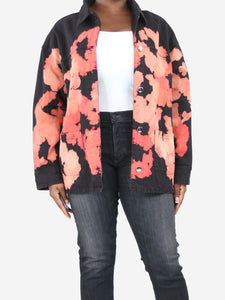 Marni Black bleached denim jacket - size UK 12