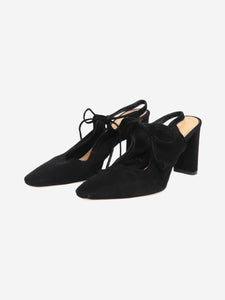 The Row Black Camil suede slingback pumps - size EU 38
