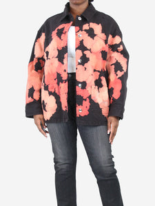 Marni Black bleached denim jacket - size UK 12