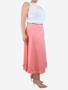 Molly Goddard Pink flare midi skirt - size UK 12