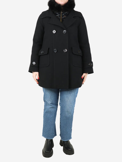 Black wool down jacket - size UK 12 Coats & Jackets Moncler 